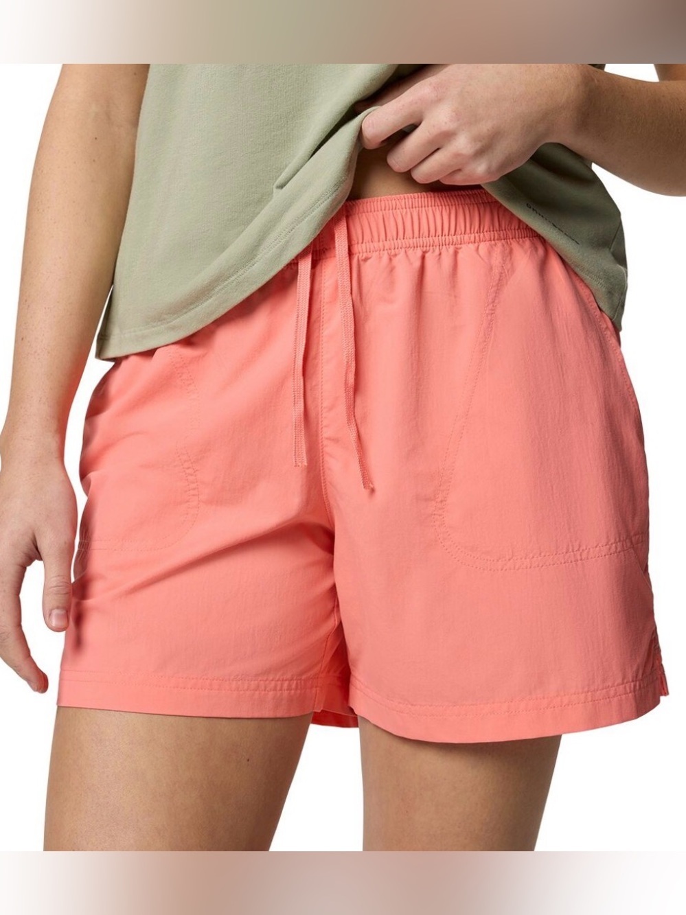 Columbia Sandy River Shorts Women’s XL Coral Quick Dry Hiking Shorts 5” Inseam